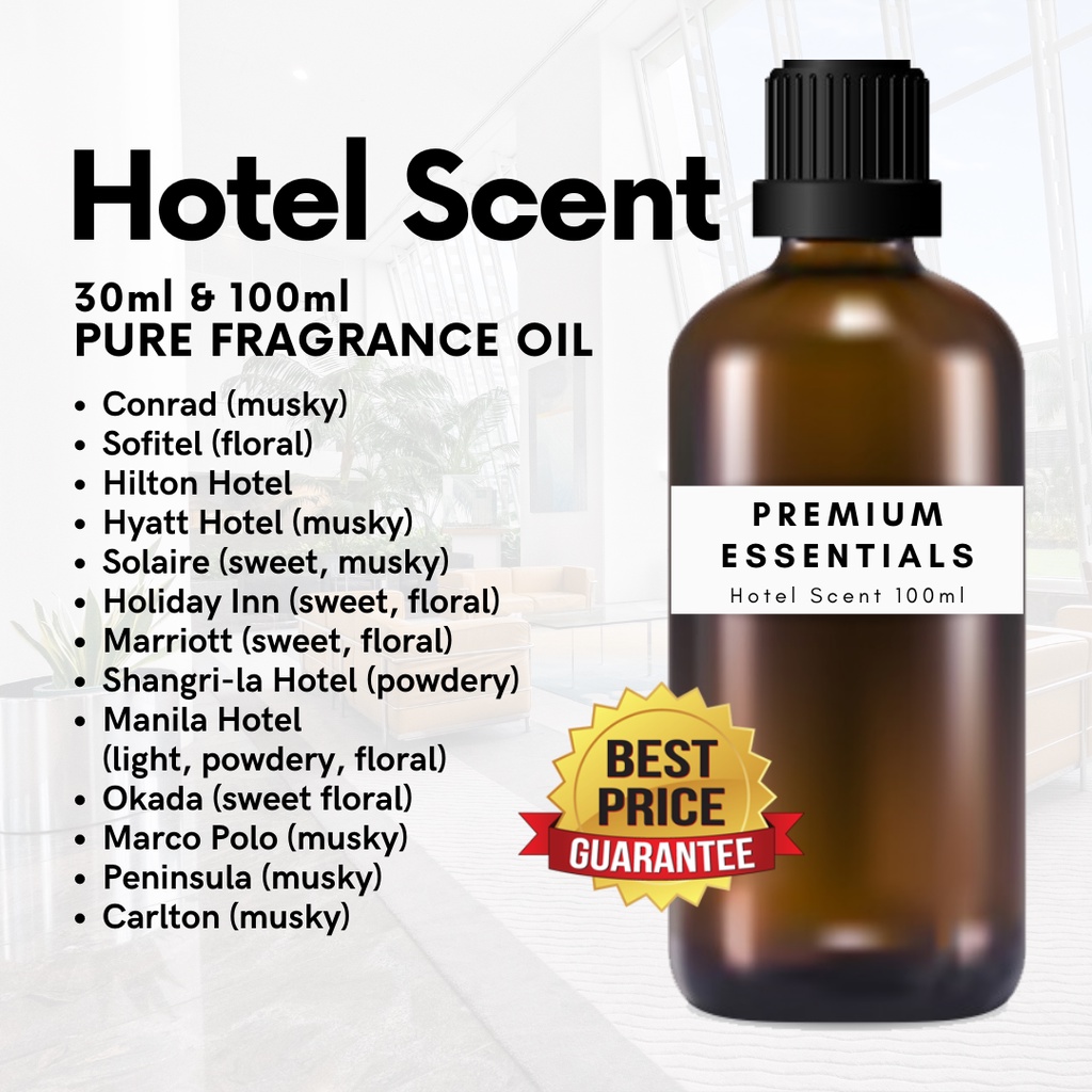 HOTEL SCENT (30ml/100ml) FOR HUMIDIFIER, DIFFUSER, ROOM SPRAY