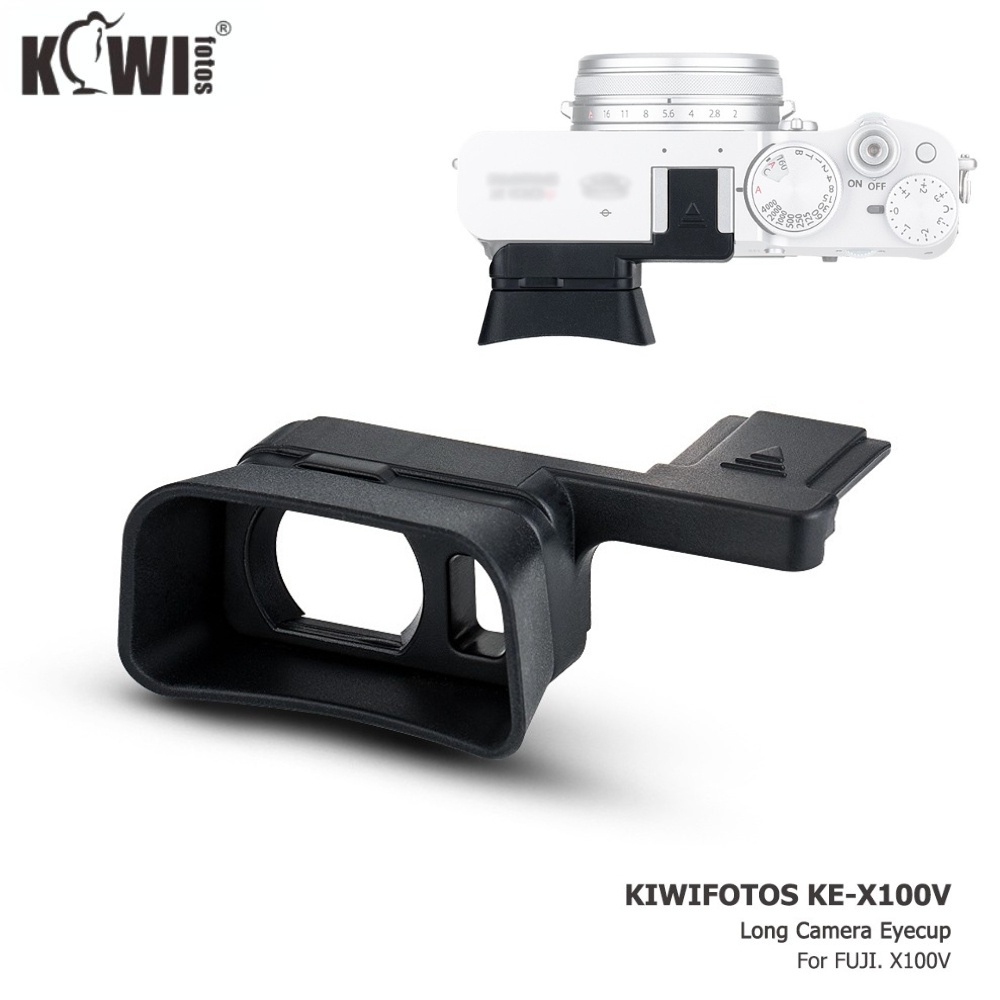 Kiwifotos Soft Silicone Long Eyecup for Fujifilm X100V Camera , 2in1