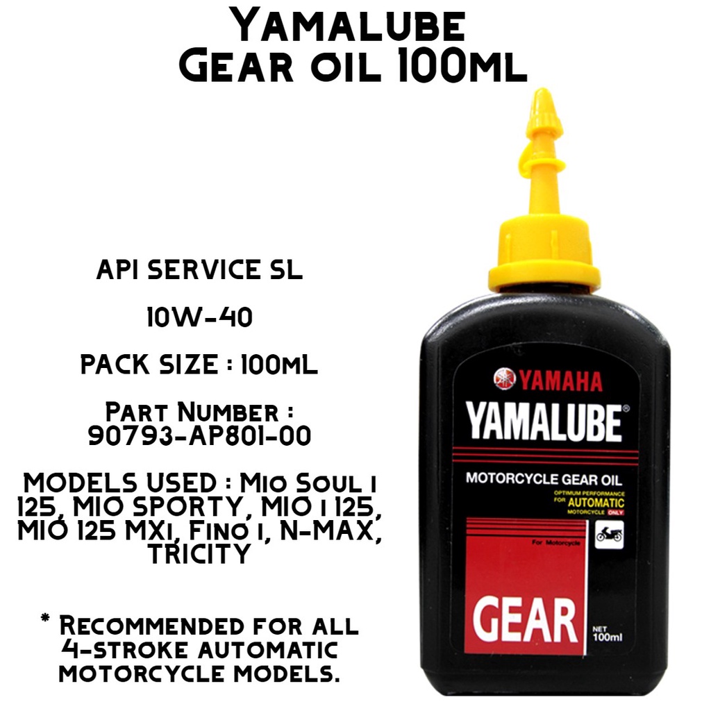 AS YAMAHA NMAX 155 V1 YAMALUBE GEAR OIL 100 ML Original Shopee
