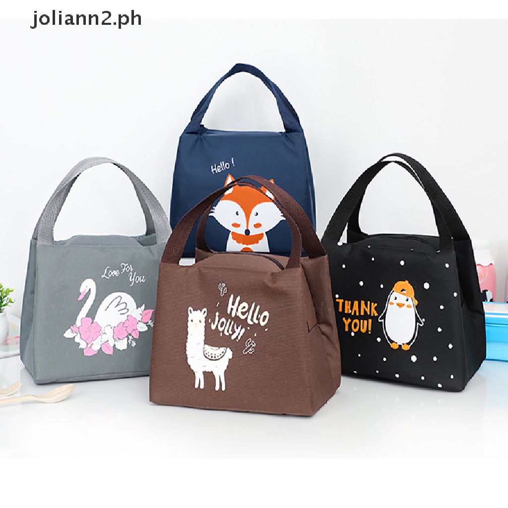 JJ Cartoon Insulated Lunch Bag Cooler Food Storage Portable Waterproof