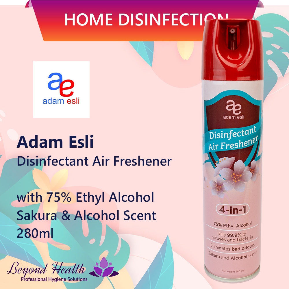 Adam Esli Disinfectant Alcohol Spray & Air Freshener Sakura Scent with