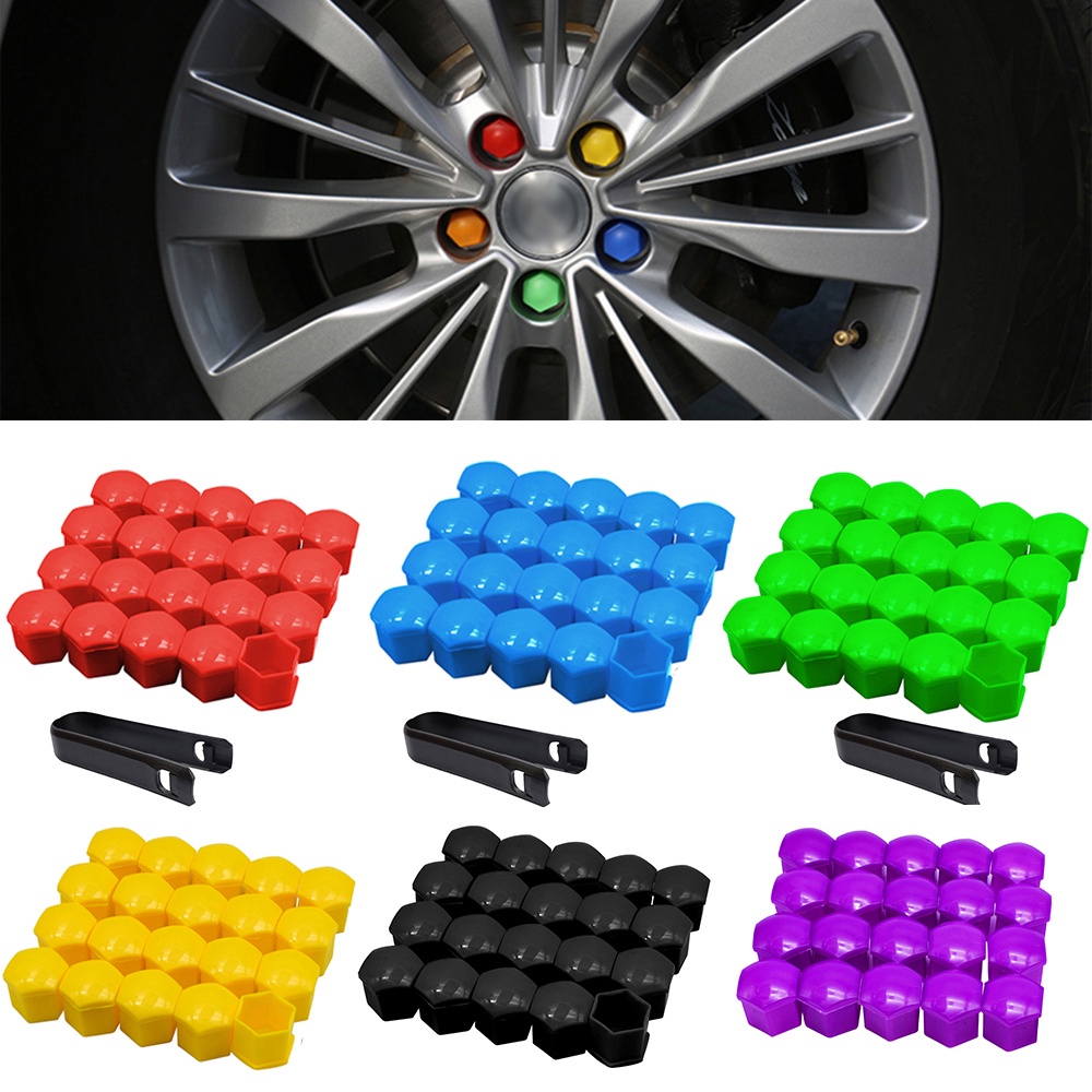 20pcs/set Car Wheel Nut Caps Protection Covers Caps AntiRust Auto Hub