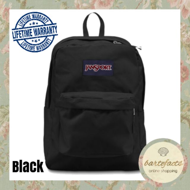 Authentic Jansport Backpack with lifetime warranty (black) Shopee