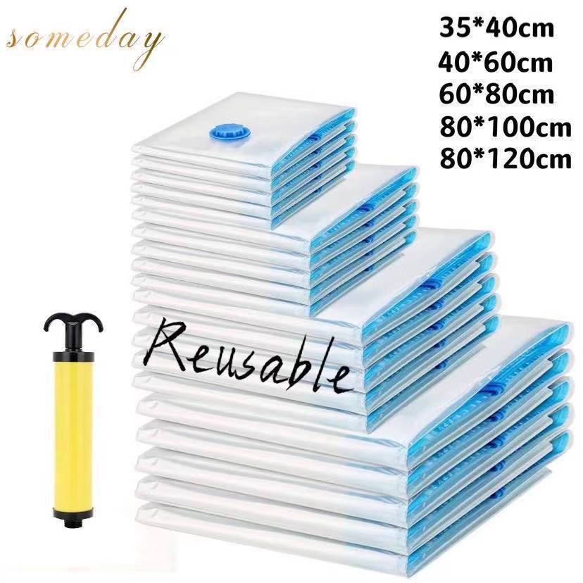 Someday Reusable Travel Storage Resealable Vacuum Bags Vacuum Storage