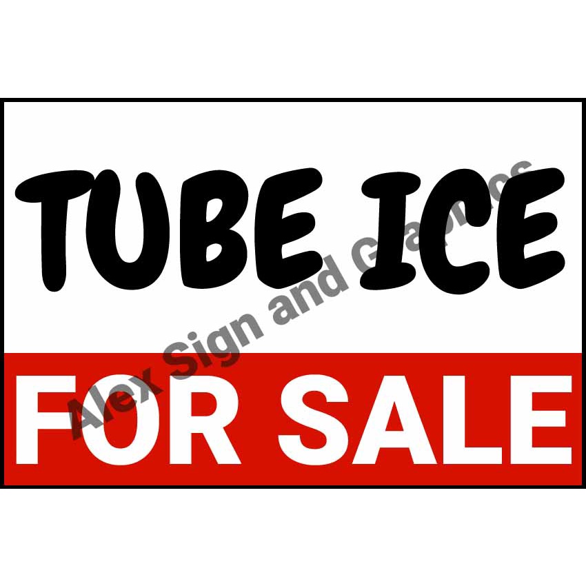Tube Ice for Sale PVC Signage A4 Size (7.5 x 11.25 inches) Shopee Philippines