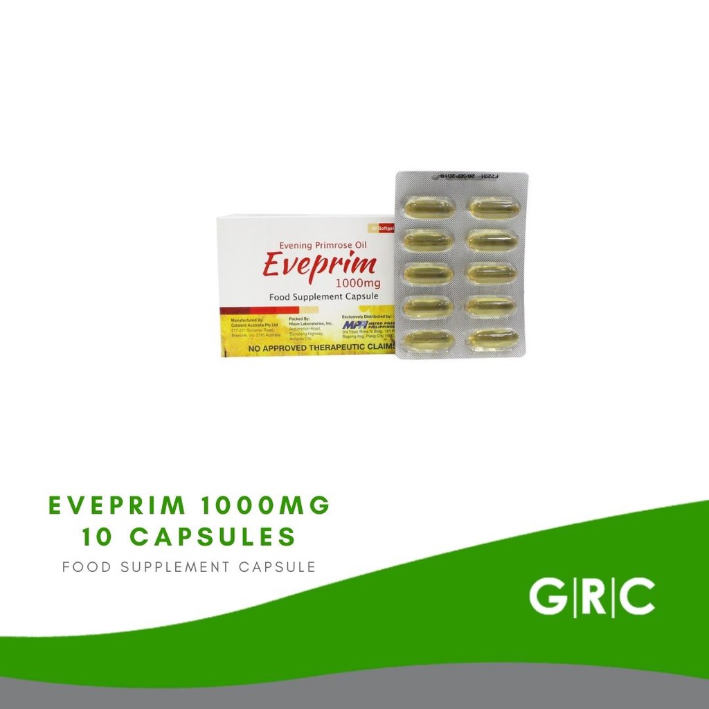 Eveprim 10 CAPSULES (Evening Primrose Oil) Shopee Philippines