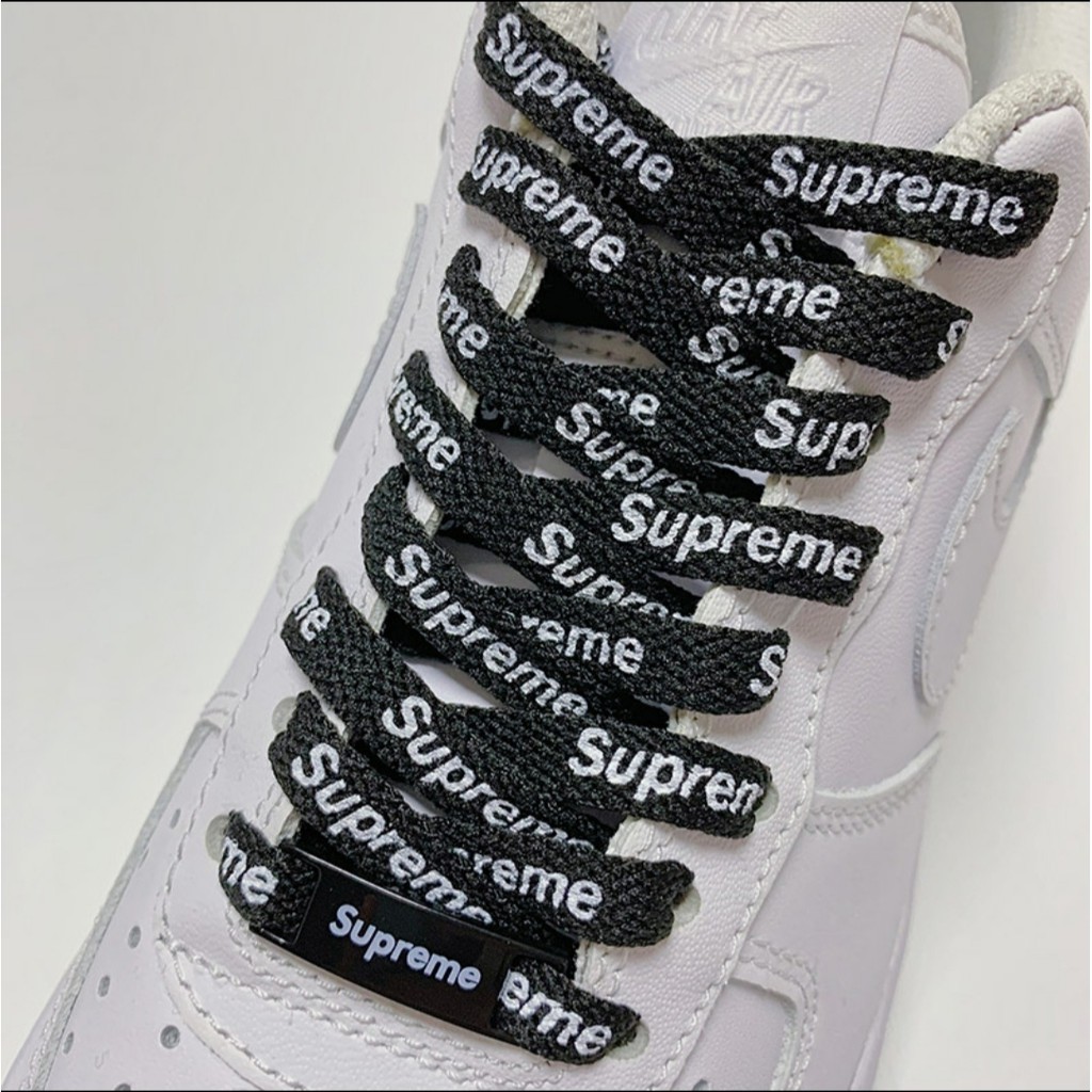 （A Pair）Supreme Joint Shoelaces, AF1 Air Force One Red and Black Lace