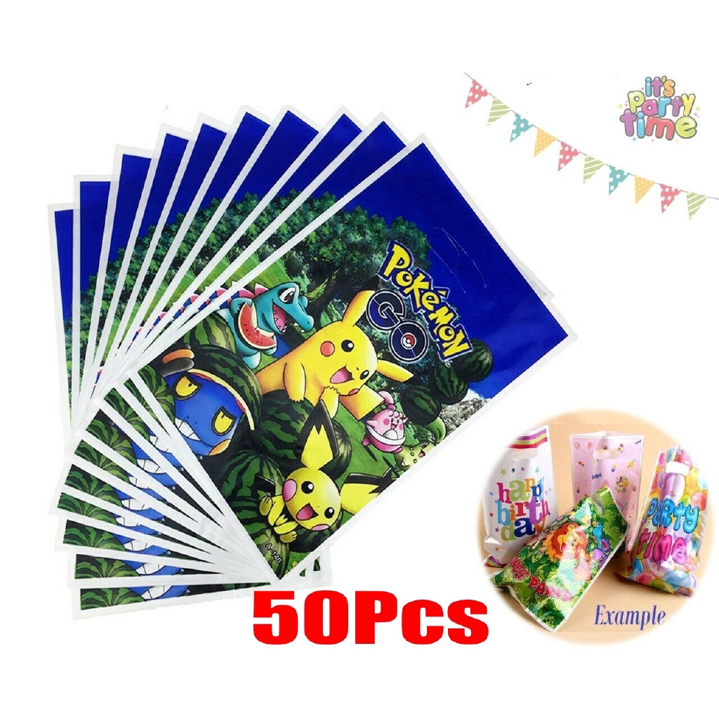 50pcs Wolesale Pokemon Go Loot Bags Children Kids Party Decoration