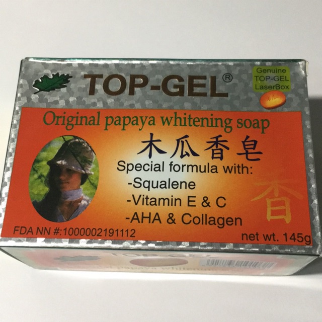 Authentic TOPGEL PAPAYA WHITENING SOAP 145 Grams Shopee Philippines
