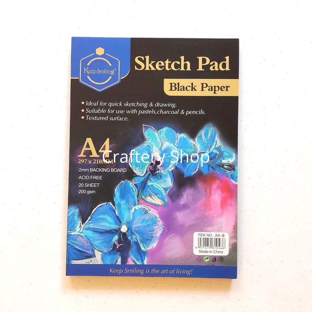 Sketch Pad Black Paper A4 size, 20 sheets Shopee Philippines