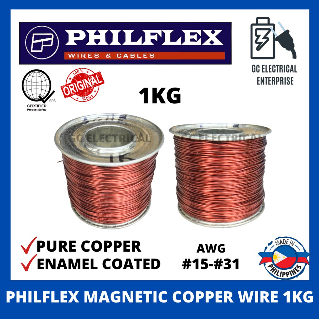 PHILFLEX COPPER WIRE (HEAVY FORMEX) 1 KG 836 WIRE PURE COPPER 1 KILOGRAM