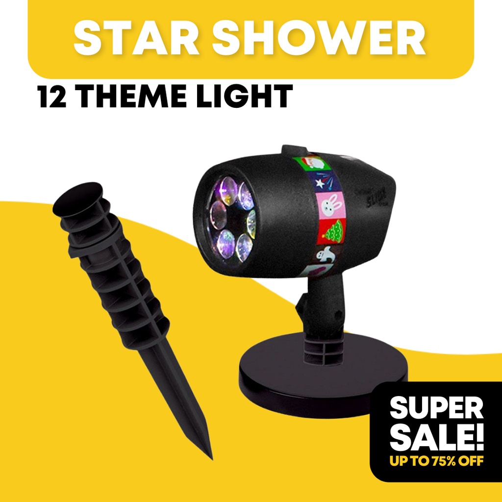 Original Star Shower Slide Show Galaxy Shower Upgraded Version Full Color 12 Theme Lights