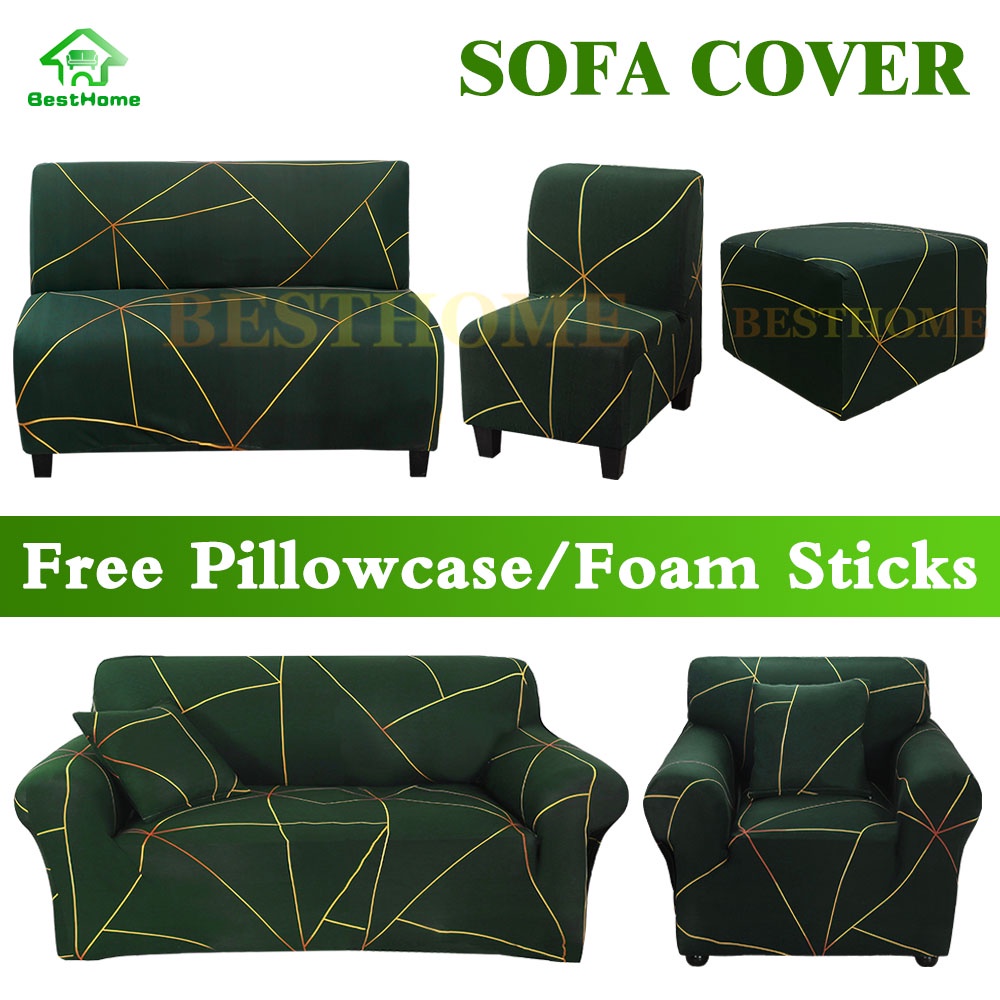 1/2/3/4 Seater Sofa Cover Stretchable Single/Medium Size Armless Sofa