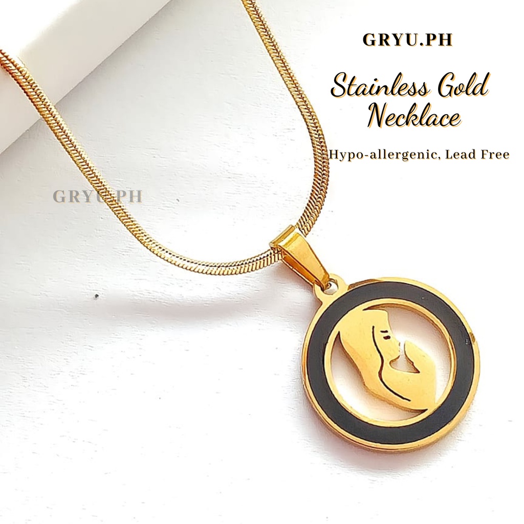 Gryu.ph Stainless Gold Necklace for Men & Women Intricate & Elegant