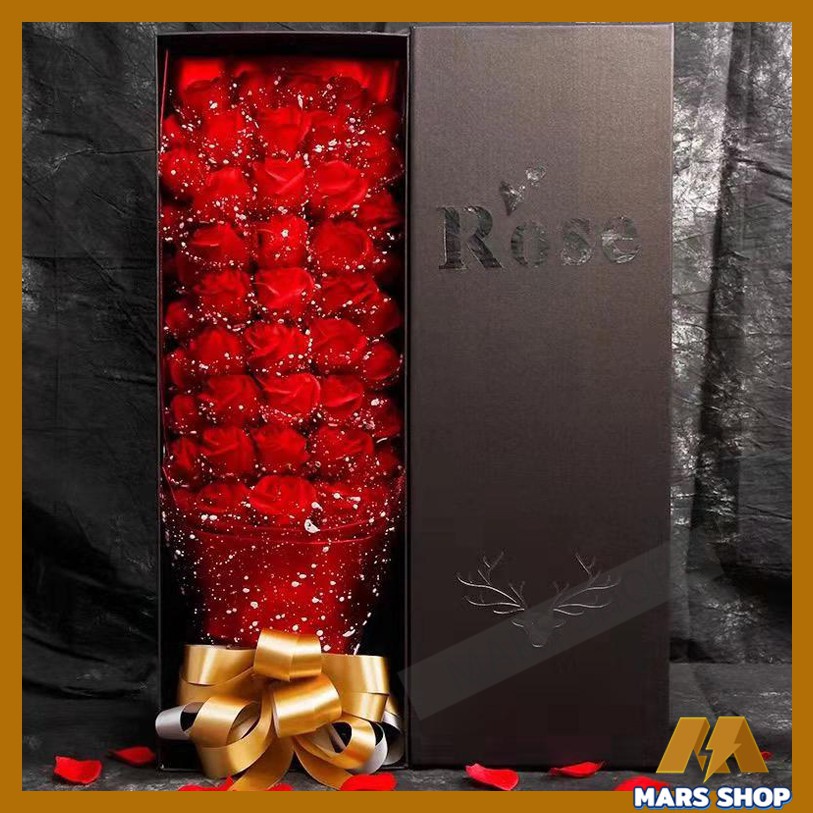 Roses with ribbon 18 artificial rose flowers gift box, Valentine's Day
