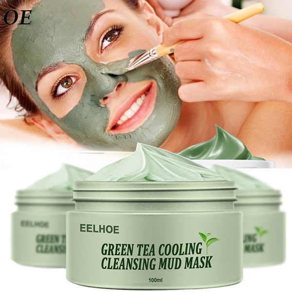 Green Tea Cooling Cleansing Mud Mask /Deep Cleansing Mask Shrink Pore