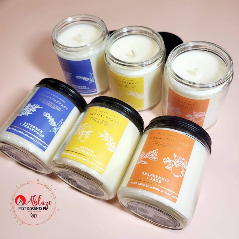 Grapefruit+Sage Single Wick Candle By Bath & Body Works Aromatherapy