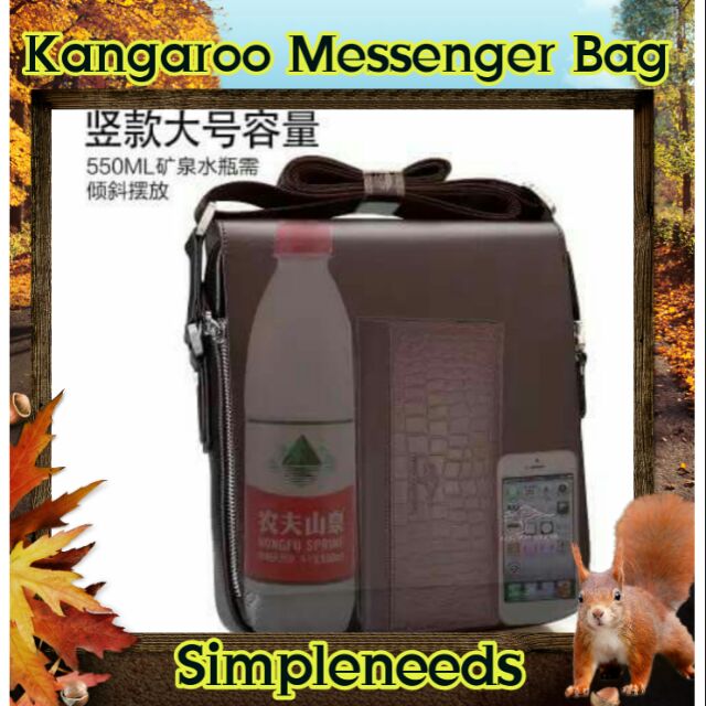 Kangaroo Messenger Bag ( Leather) Shopee Philippines