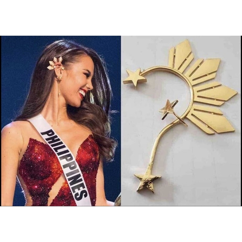 MISS LIN'S STUDIO Catriona Gray Ear Cuff Gold Fashion Wing Earring Clip