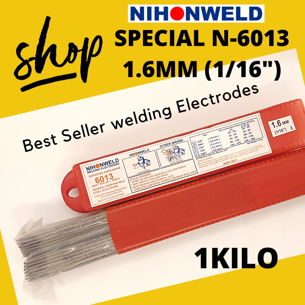 NIHONWELD WELDING ROD SPECIAL N6013 1.6MM (PER KILO) Shopee Philippines