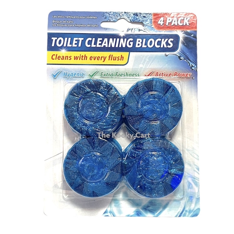 4 /6 Pcs Toilet Cleaning Blocks Block Blue Fresh (Hikari / UBL