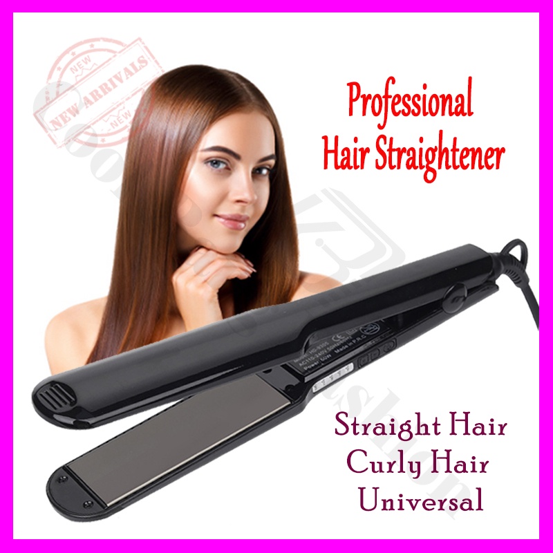 Flat Iron Hair Straightener And Curler Fast Warm Thermal Heating Plate