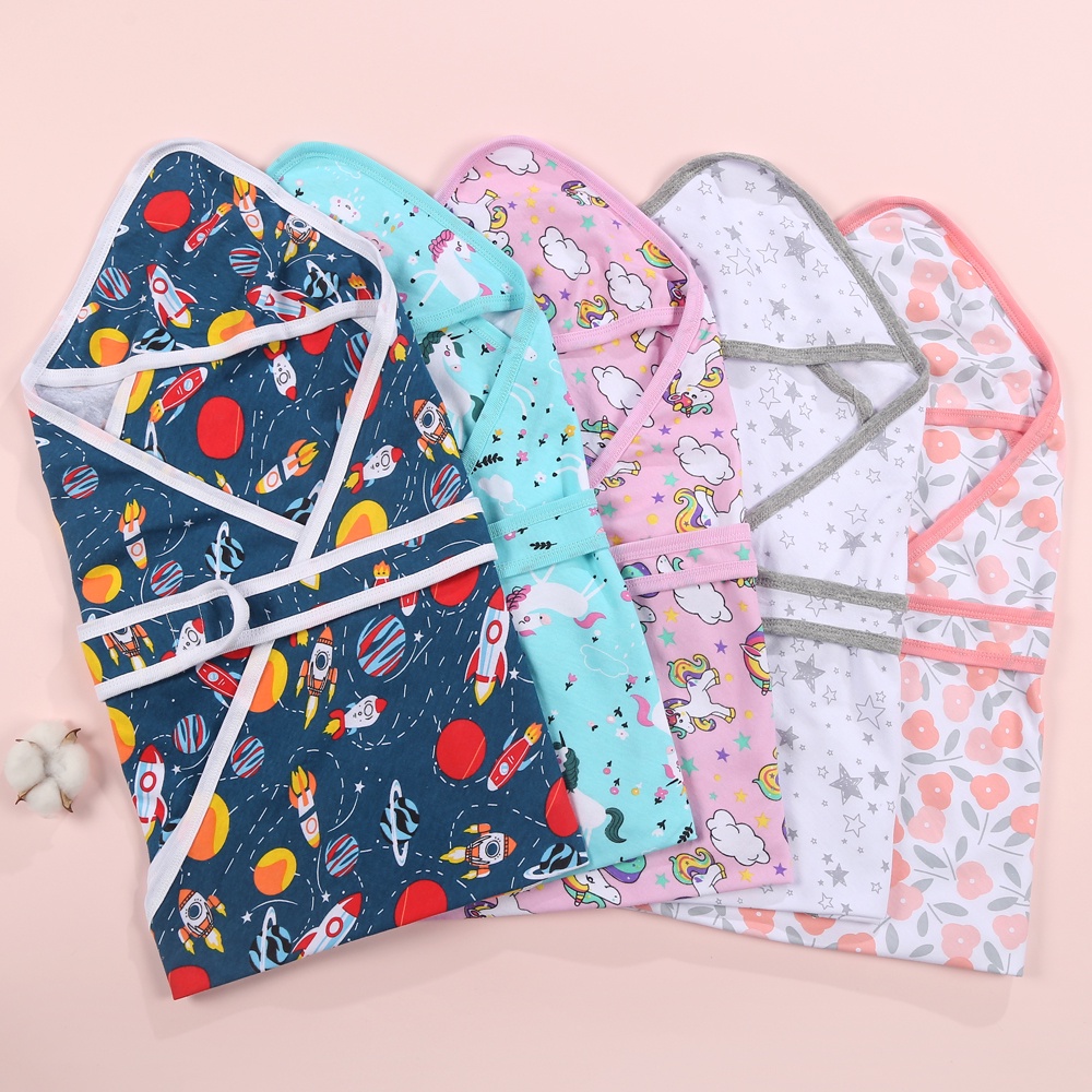 Newborn Baby Hooded Blanket Soft Double Layer Cotton Bedding Blanket Wrap Swaddle Napkin BEDUNG