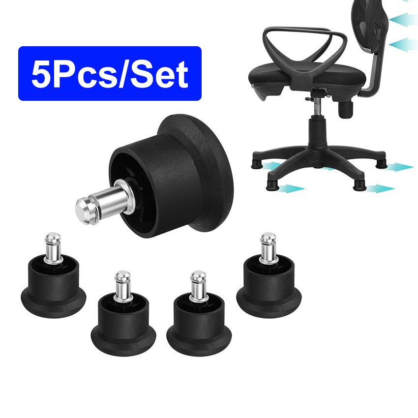 5pcs Chair Caster Wheels Heavy Duty & Safe Stopper Fixed Stationary