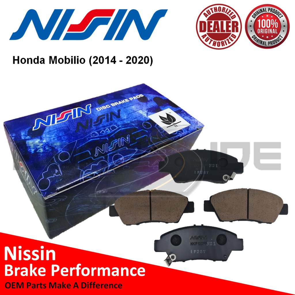 NISSIN Front Brake Pads for Honda Mobilio (2014 2020) Shopee