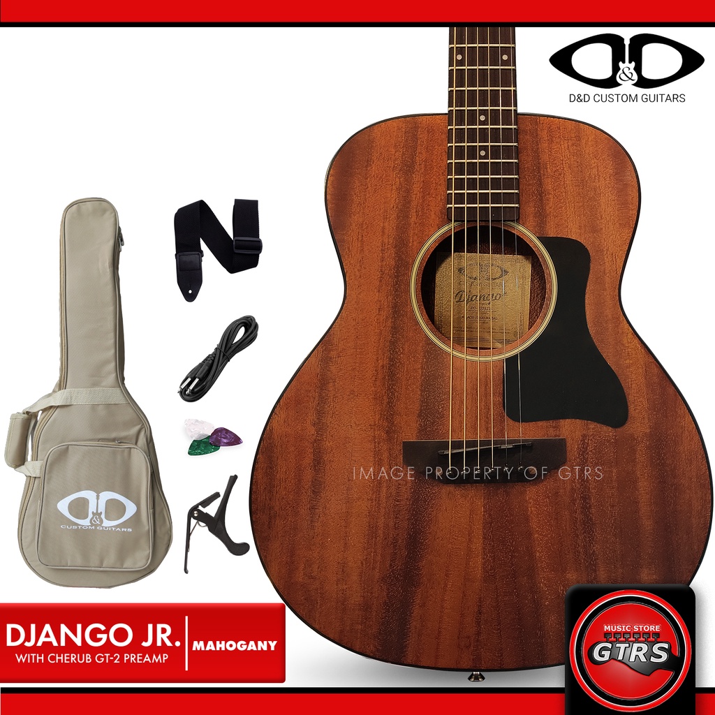 D&D Django Jr. Acoustic Guitar with Cherub GT2 Pickup with Tuner FREE