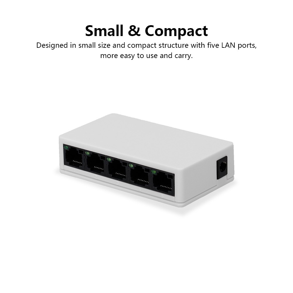 Ready Stock】5 Ports Fast 10/100Mbps Network Switch Desktop