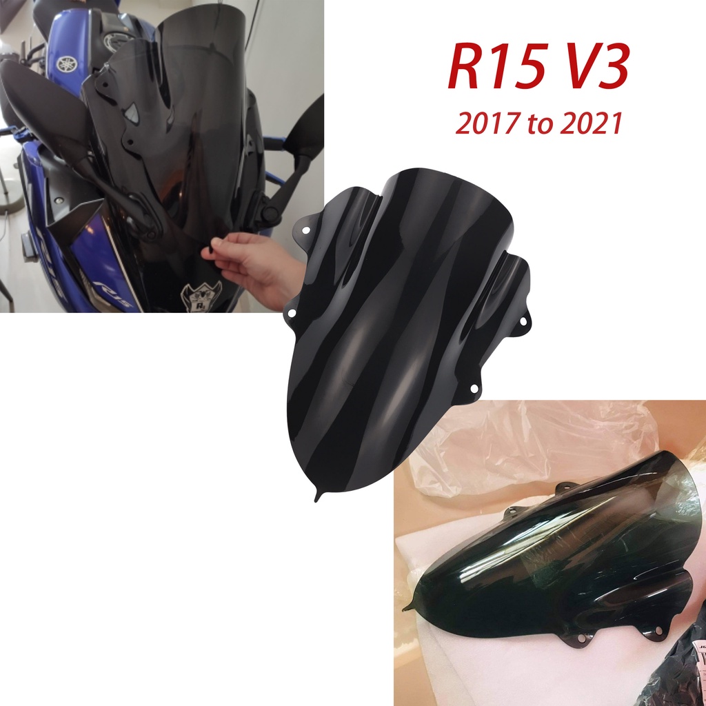 REALZIONMOTOR For Yamaha R15v3 R15 V3 Accessories Windshield Front