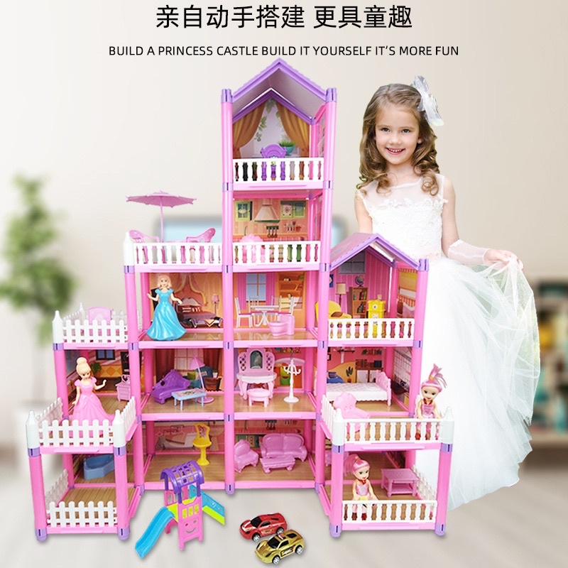 READY STOCKDIY Doll House Princess Dollhouses Villa Castle with