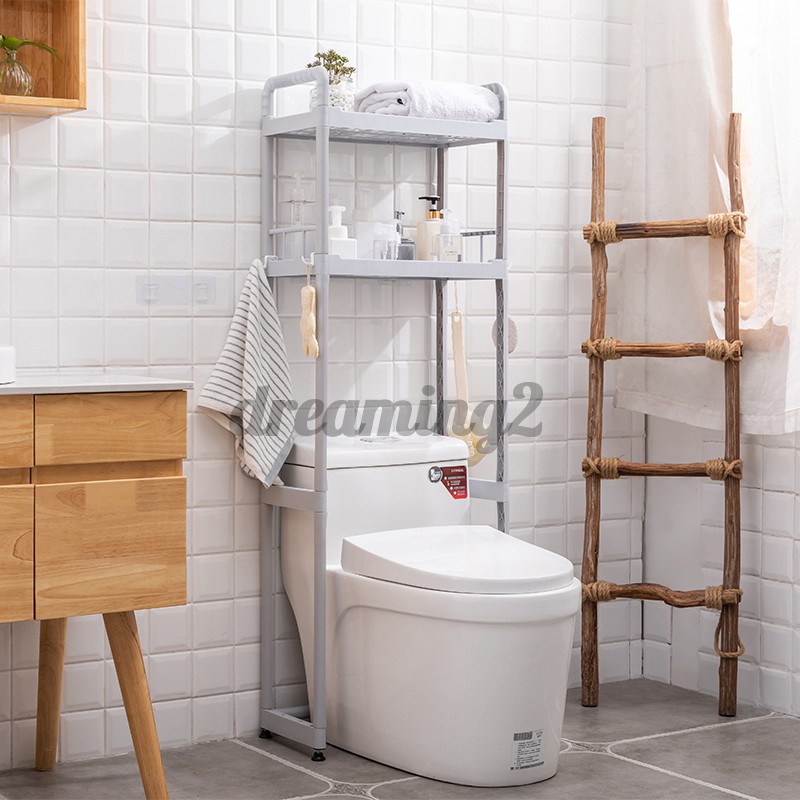 1/2/3 Tier Shelf Bathroom Storage Shelf Over Toilet Space Saver