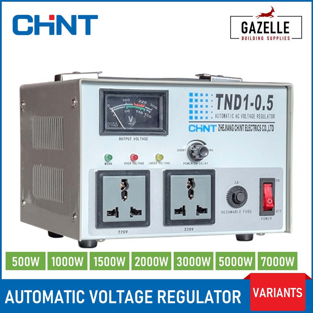 Chint AVR Automatic Voltage Regulator Single Phase 500W / 1000W