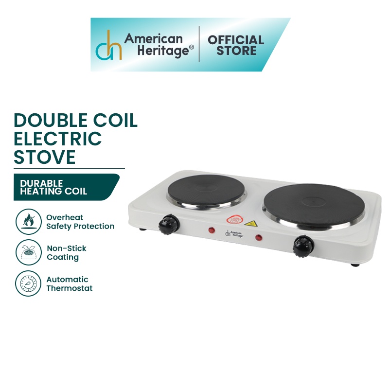 American Heritage Double Hot Plate Electric Stove HEHP458 y5 Shopee