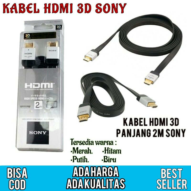 Sony 3D HDMI TO HDMI Cable/3D GOLD PLATE SUPPORT/HDMI TO HDMI Shopee