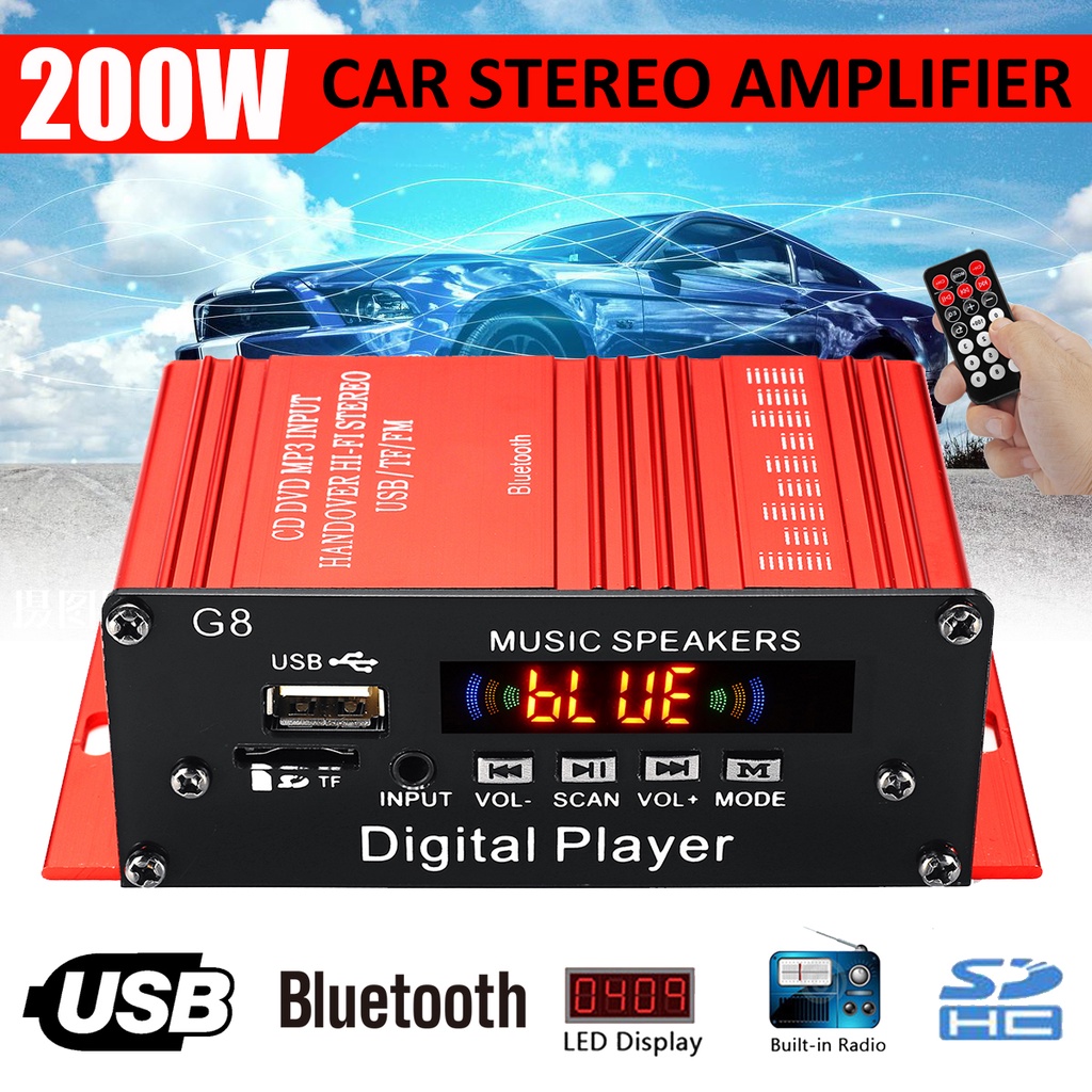 100W+100W 12V 2CH car audio amplifier HIFI audio power amplifier