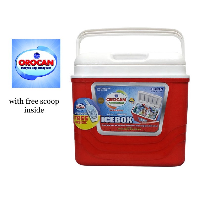 OROCAN KOOLIT ICEBOX COOLER INSULATED 8 liters ( red and blue color