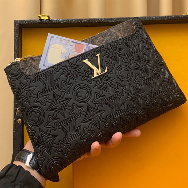 New Style HighEnd Men's Bags Business Clutch First Layer Cowhide