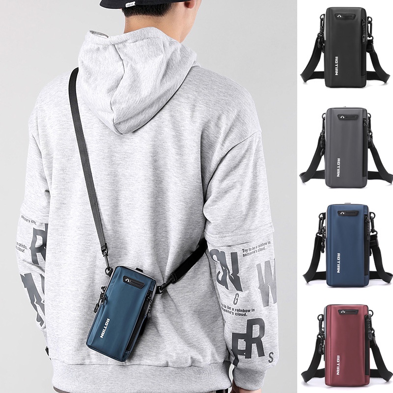 New multifunction men's bag, running shoulder bag, waist bag, messenger bag, hanging bag