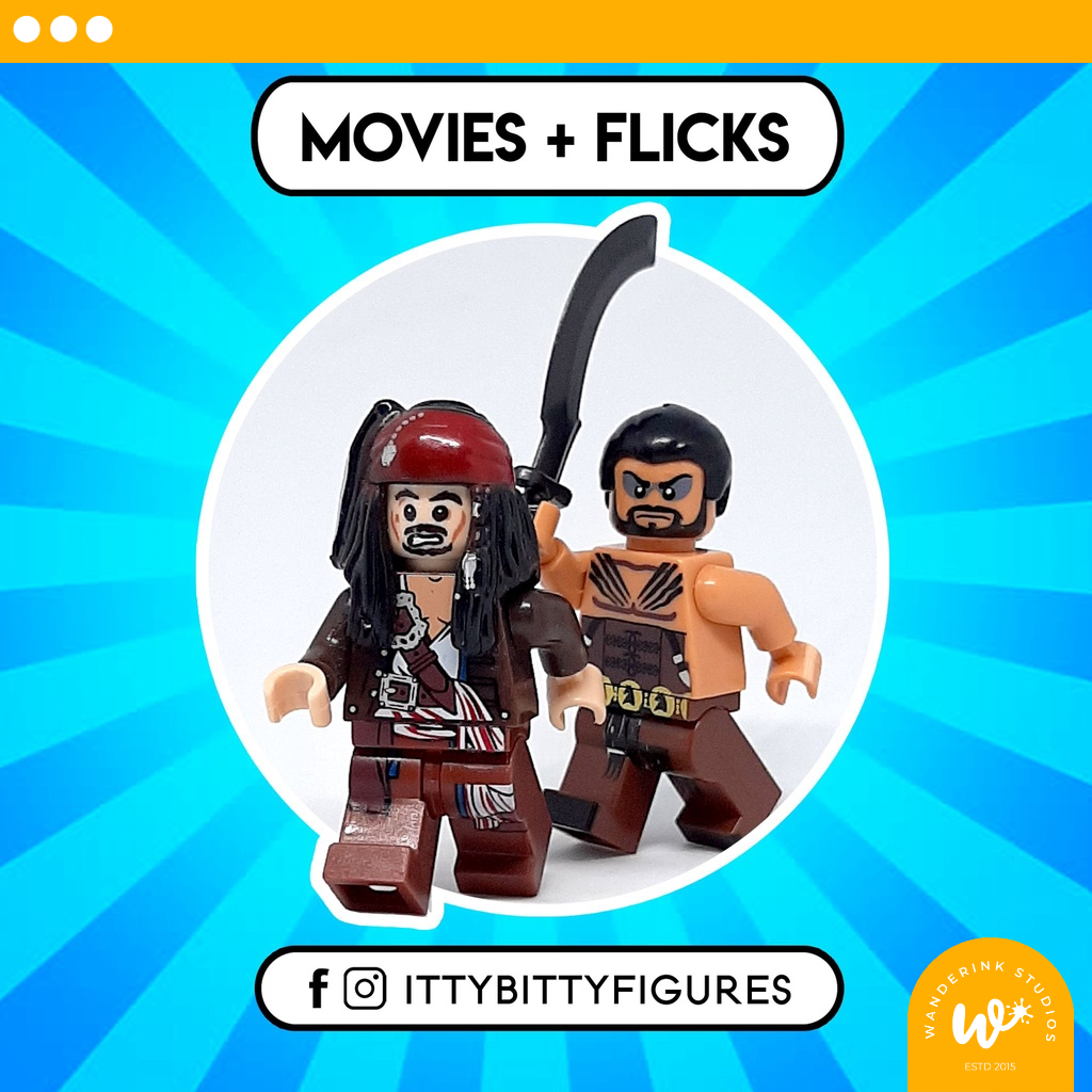 Movies and Flicks Block Itty Bitty Minifigures Harry Potter Stranger Things Grinch Lord of the