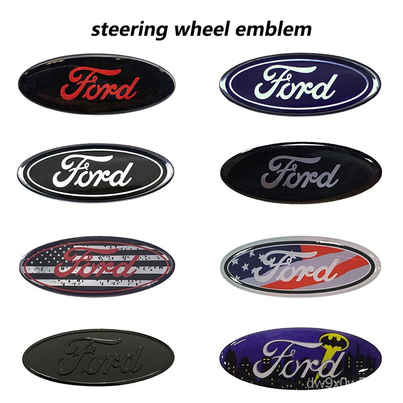 2 pack Ford F150 Steering Wheel logo Sticker Emblem for F250 F350 Edge Explorer Ranger Focus