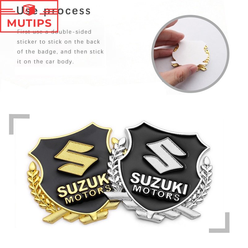 Suzuki Logo 3D Metal Stickers Emblem Decals Auto Decoration For S
