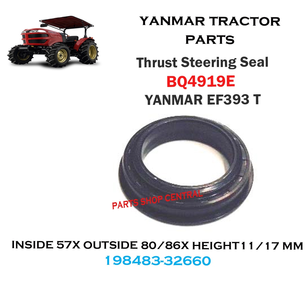 Oil Seal BQ4919E Thrust Steering Yanmar Tractor EF393T Shopee Philippines