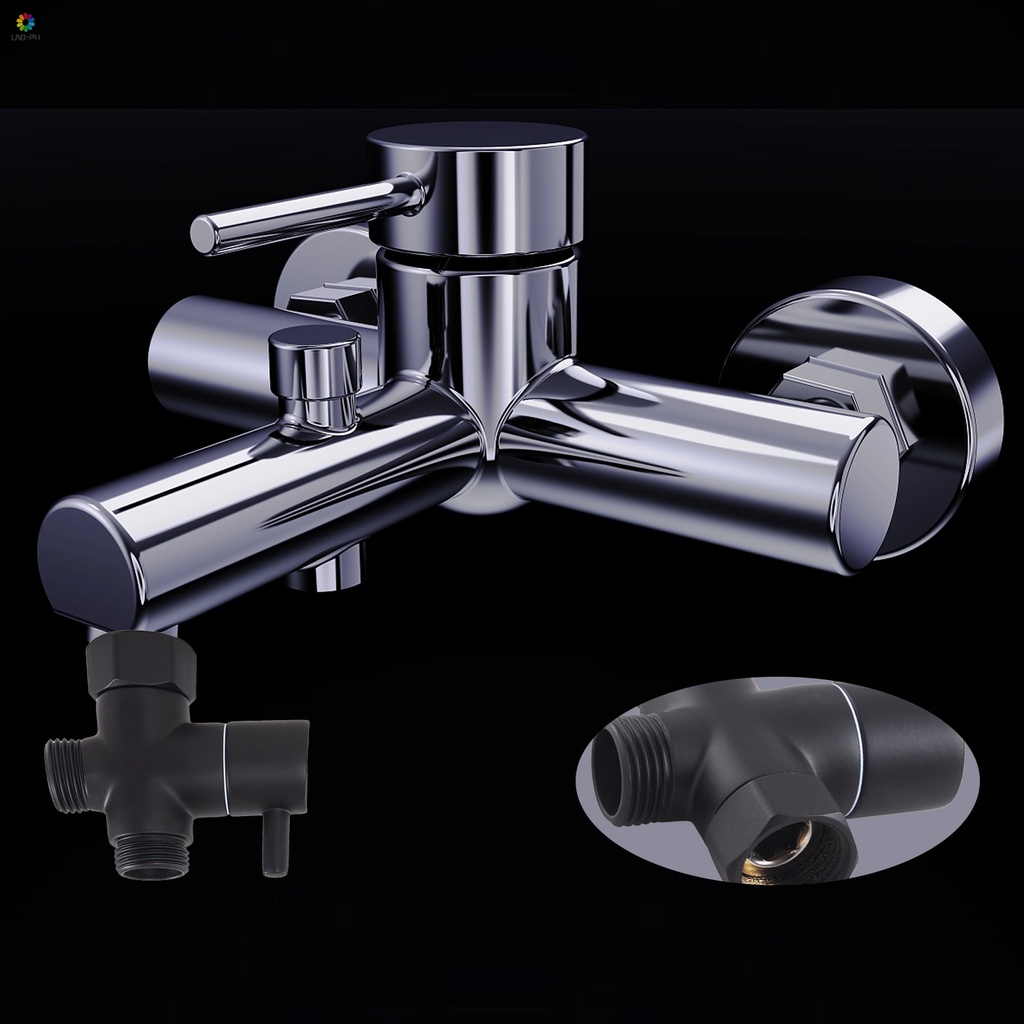 Black 3 Way Shower Diverter Valve Casting Thickened Valve Body for Home