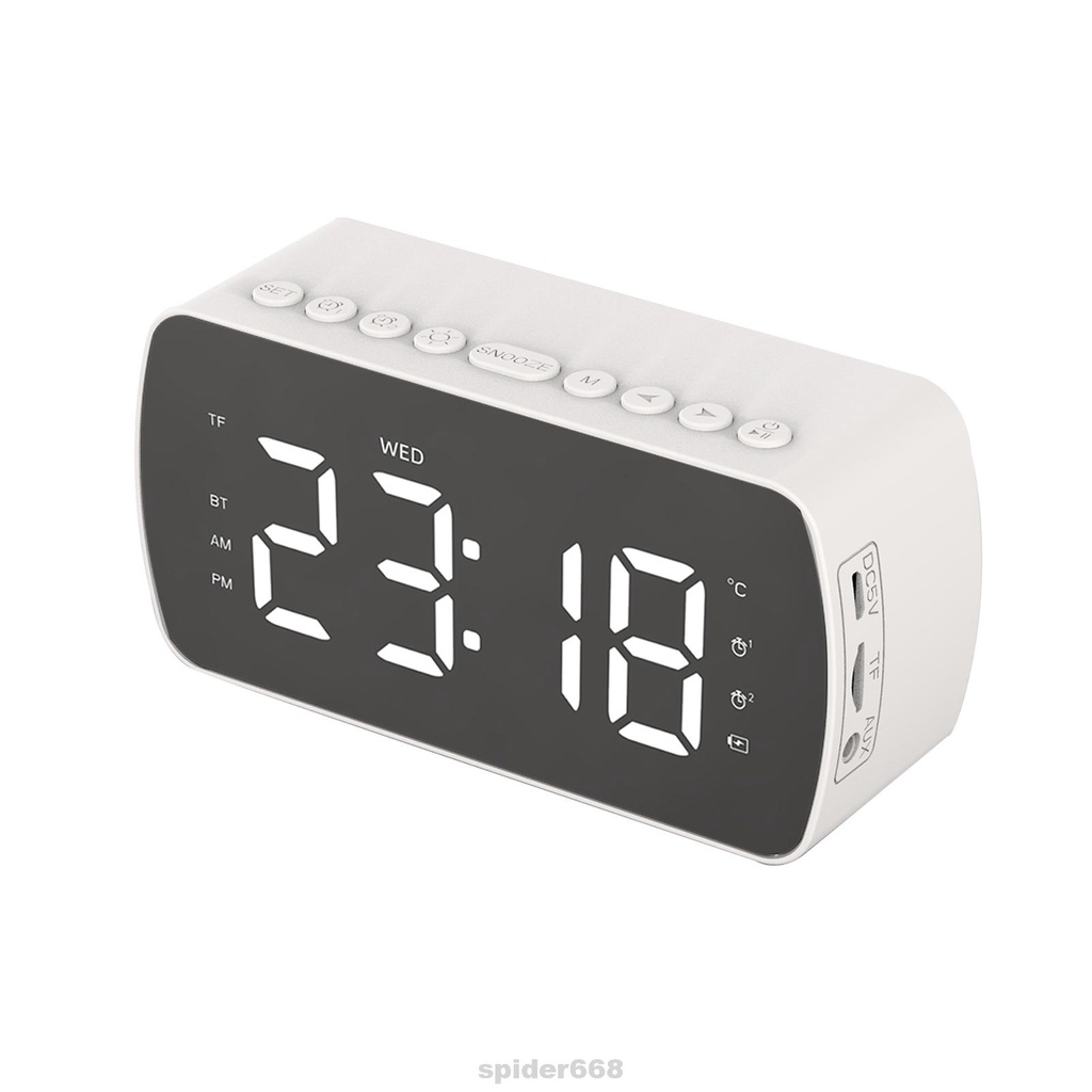 Digital Wireless Multifunctional FM Radio Alarm Clock HIFI Mini