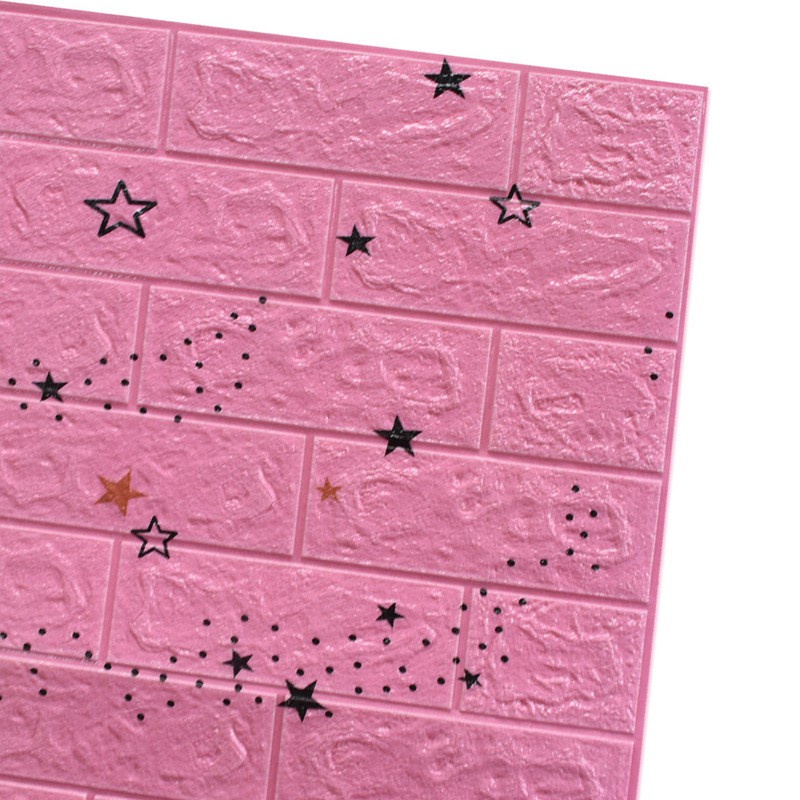Retro 3D design wallpaper wall decoration foam brick self adhesive waterproof wall sticker