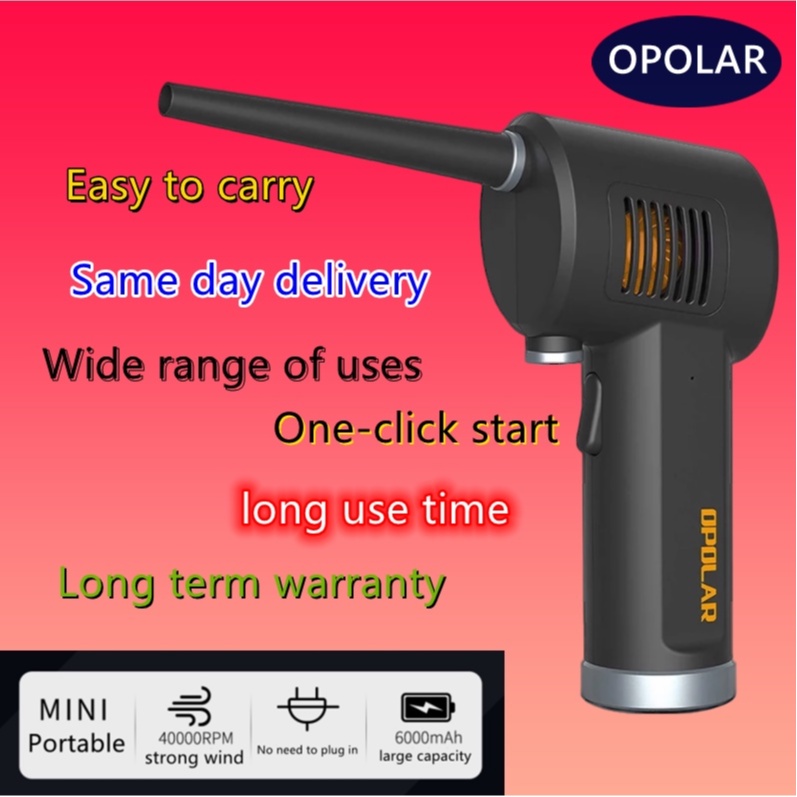 Opolar Dust Blower 6,000mAh Cordless Air Duster for Computer Cleaning Rechargeable Battery