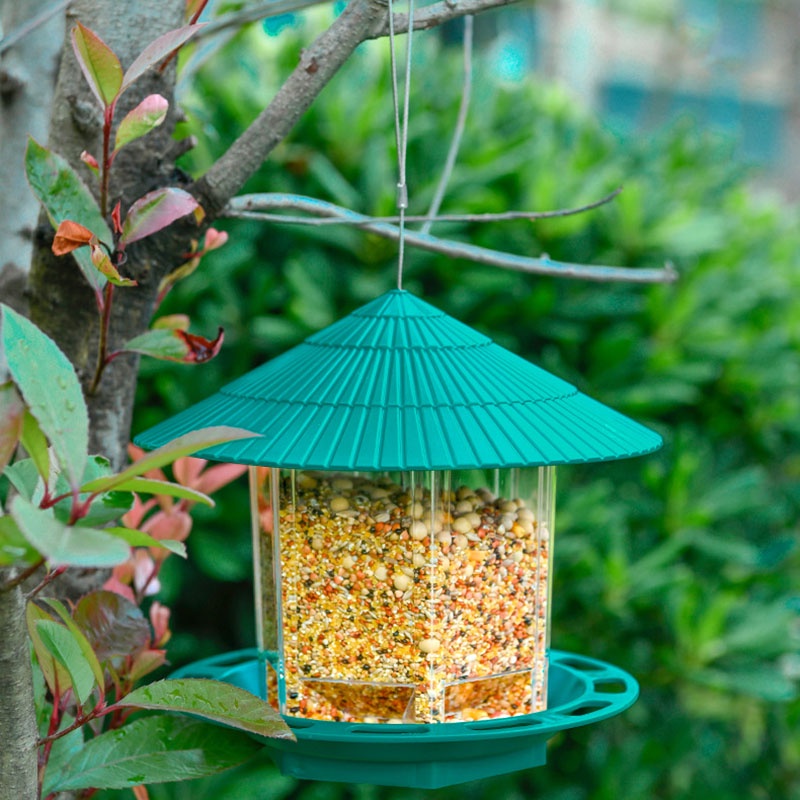 Hanging Wild Bird Feeder Plastic Garden Patio Yard Outdoor Bird Food